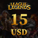 League of Legends Gift Card 15 USD - Riot Key NA